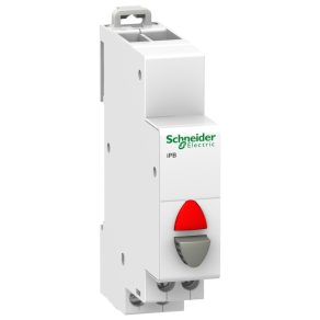   Schneider Electric Acti9 iPB - A9E18037 - buton, 1NC, gri, LED roșu, 110 - 230 V c.a.