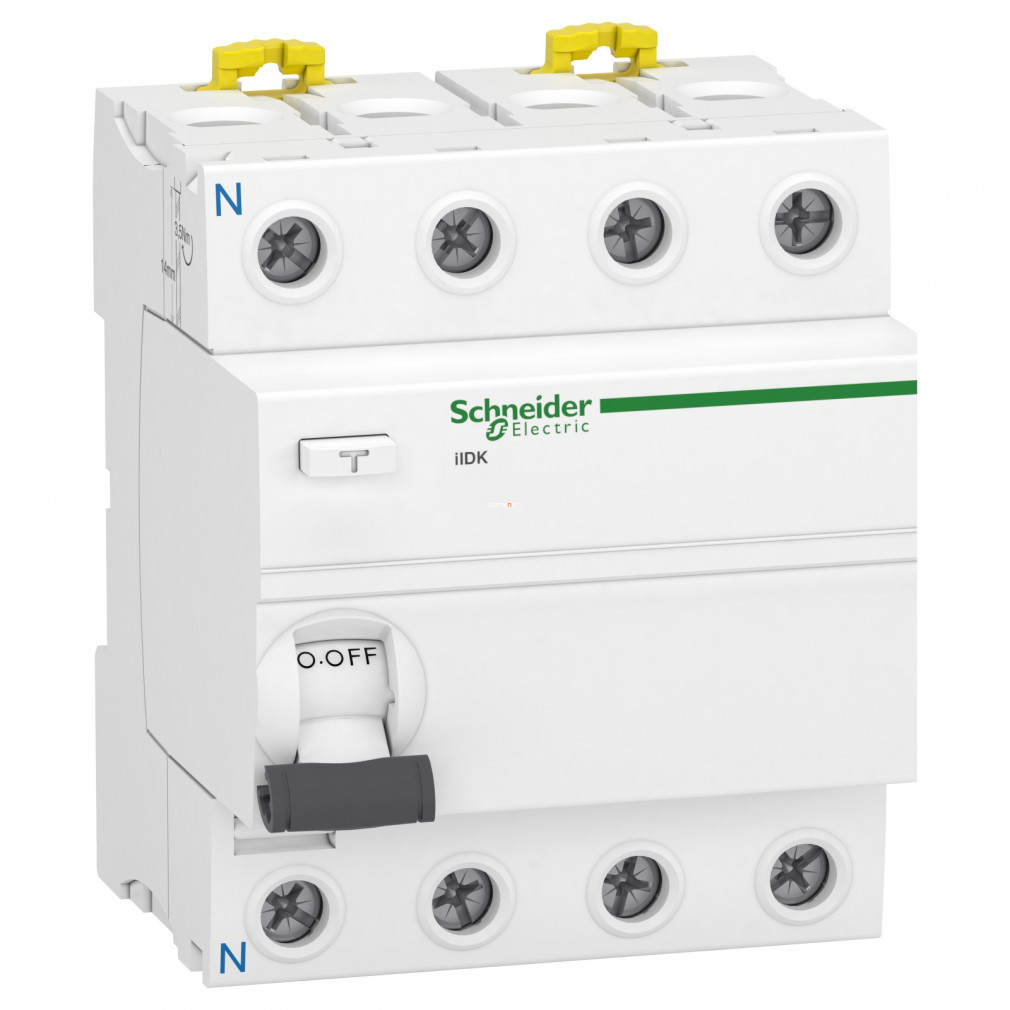 Schneider ACTI9 iID K întrerupător de protecție a curentului, clasa AC, 4P, 40A, 30mA A9R50440
