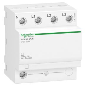   Schneider Electric Acti9 iPF K - A9L15586 - descărcător de supratensiune, putere nominală fixă 65 kA, 3P-N, 340 V
