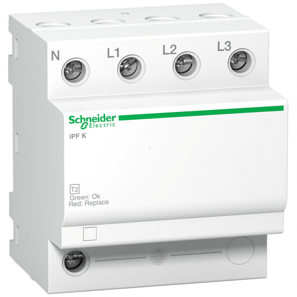 Schneider ACTI9 iPF limitator de supratensiune, cu inserție fixă 40 kA, 3P-N, 340 V (A9L15688)