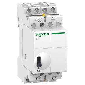   Schneider Electric Acti9 iTL - A9C30814 - Releu de impuls 16A, 2NO 1NO/NC 1N, 240VAC, 110VDC