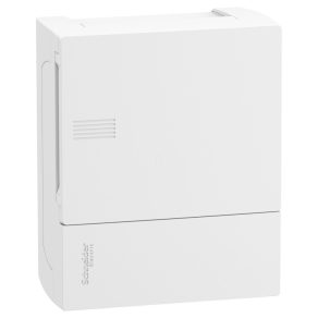   Schneider Electric Resi9 Mini Pragma - MIP12106 - Tablou de distribuție mic, ușă solidă, montare pe suprafață, 1x6 module, șină PEN, alb