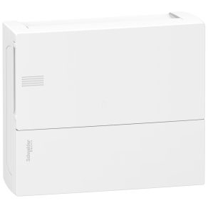   Schneider Electric Resi9 Mini Pragma - MIP12112 - Tablou de distribuție mic, ușă solidă, montat pe suprafață, 1x12 module, șină PEN, alb