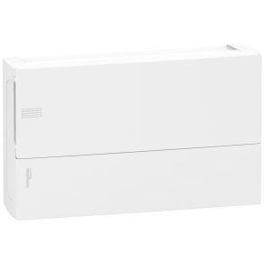   Schneider Electric Resi9 Mini Pragma - MIP12118 - Tablou de distribuție mic, ușă solidă, montat la suprafață, 1x18 module, șină PEN, alb