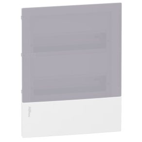   Schneider Electric Resi9 Mini Pragma - MIP22212T - Tablou de distribuție mic, ușă transparentă din sticlă mată, încastrat, 2x12 module, șină PEN, complet, alb
