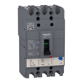   Schneider Electric EasyPact CVS - LV510936 - CVS100BS 3P 25kA întrerupător complet cu declanșator TM63D 3P3D