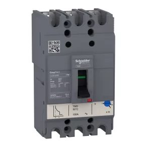   Schneider Electric EasyPact CVS - LV510938 - CVS100BS 3P 25 kA întrerupător complet cu declanșator TM100D 3P3D