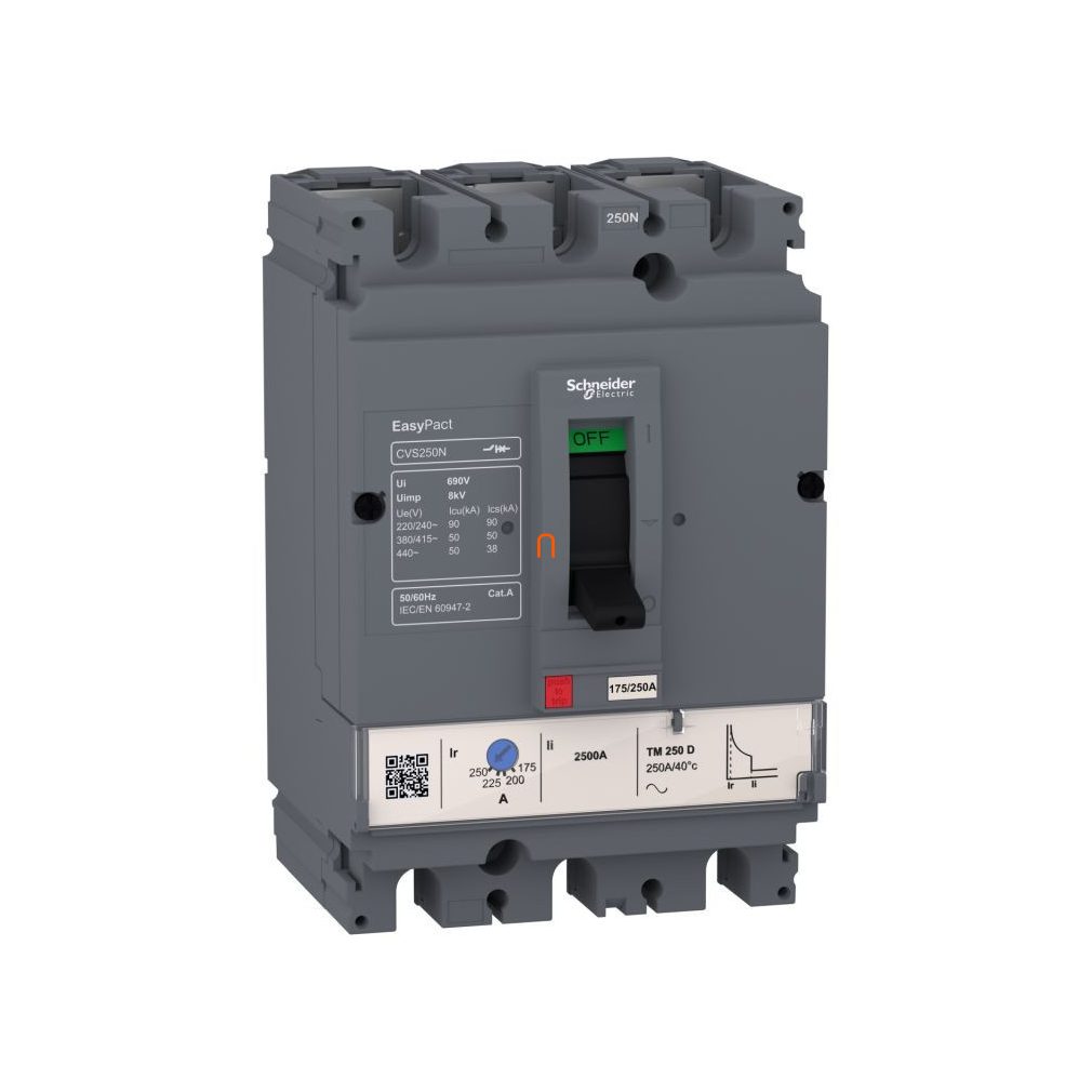 EasyPact CVS160N (50kA) 3P3D TM160D LV516463 Schneider