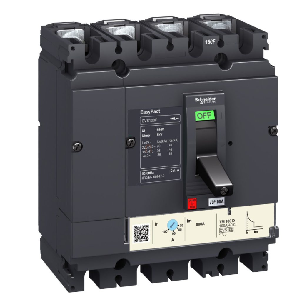 EasyPact CVS250B 4P 25kA întrerupător complet TM200D 4P3D cu declanșator LV525312 Schneider
