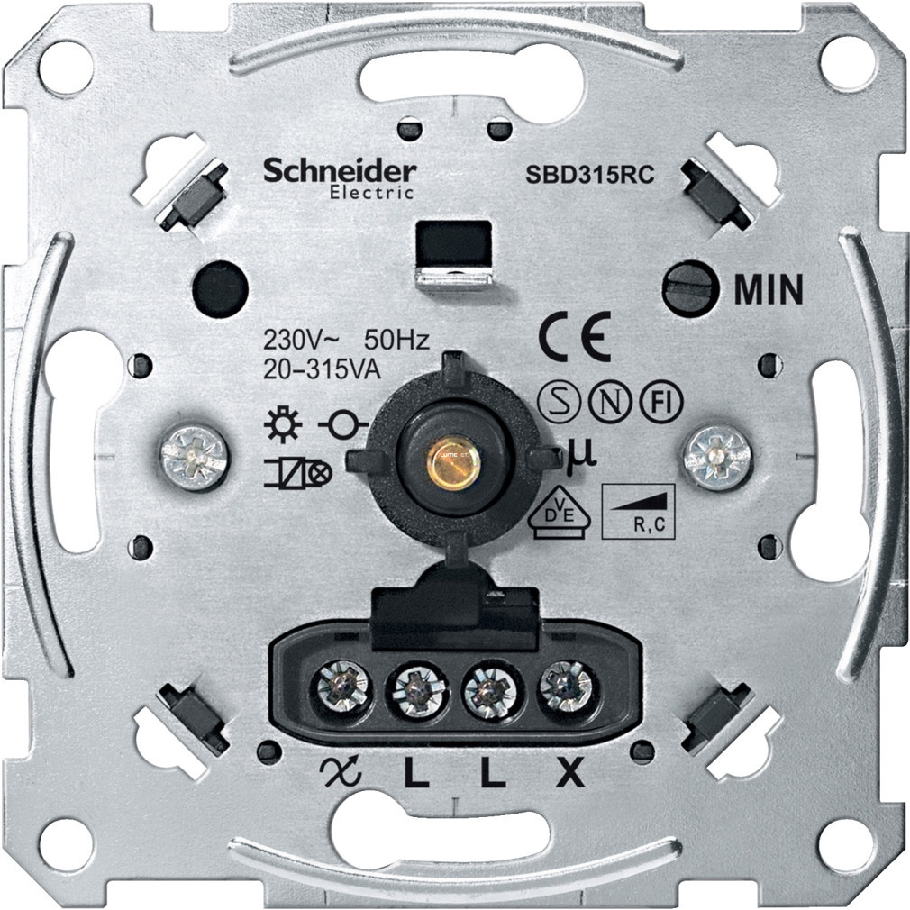 Schneider Merten rotativ pentru reglarea intensității luminoase, pentru sarcini capacitive, 20-315 W