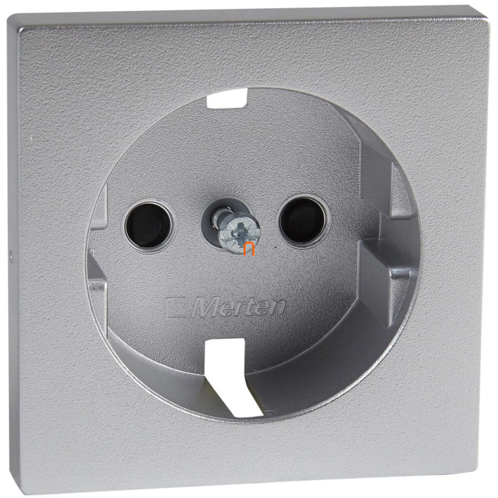 Schneider Merten capac 2P+F priză, cu capac de siguranță, aluminiu