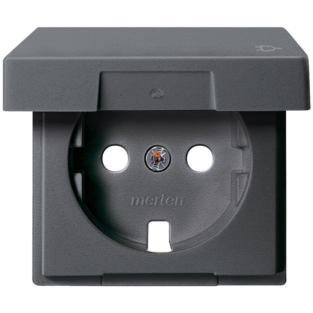 Schneider Merten SM capac pentru prize 2P+F, cu capac, antracit MTN2341-0414