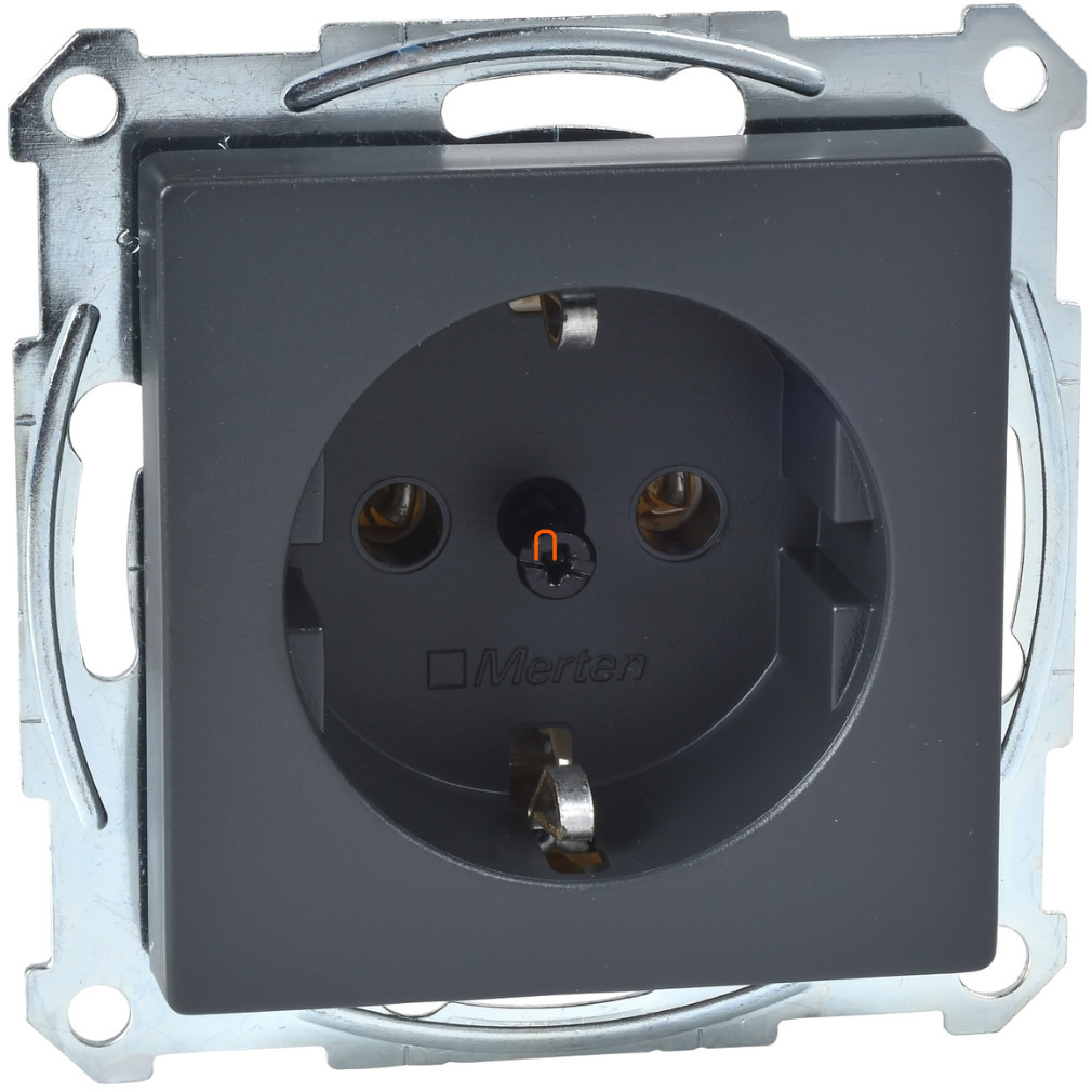 Schneider Merten 2P+F priză, cu conectare cu șurub, 16 A, System-M, antracit MTN2401-0414