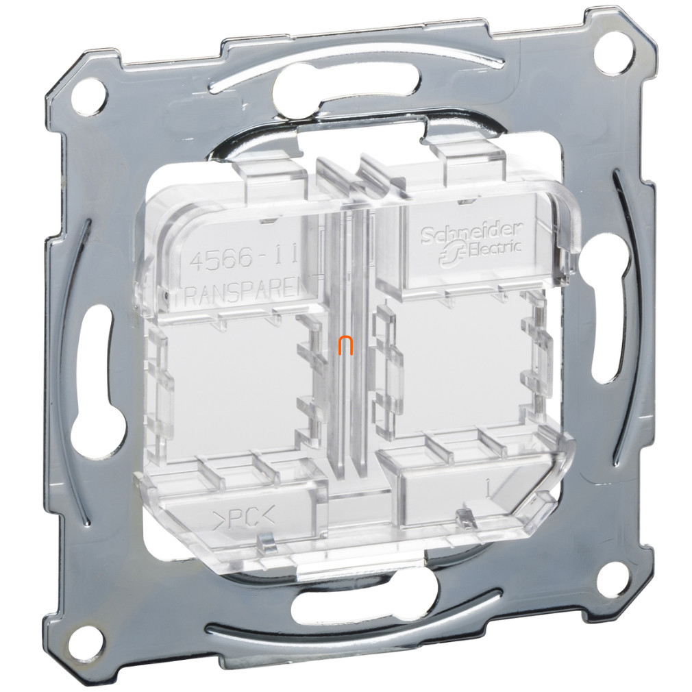 Schneider Merten cadru de fixare, pentru prize modulare 2xRJ45, transparent