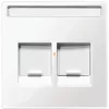 Capac Schneider Merten pentru inserturi modulare 2xRJ45, cu posibilitate de inscripționare, alb polar (System-M)