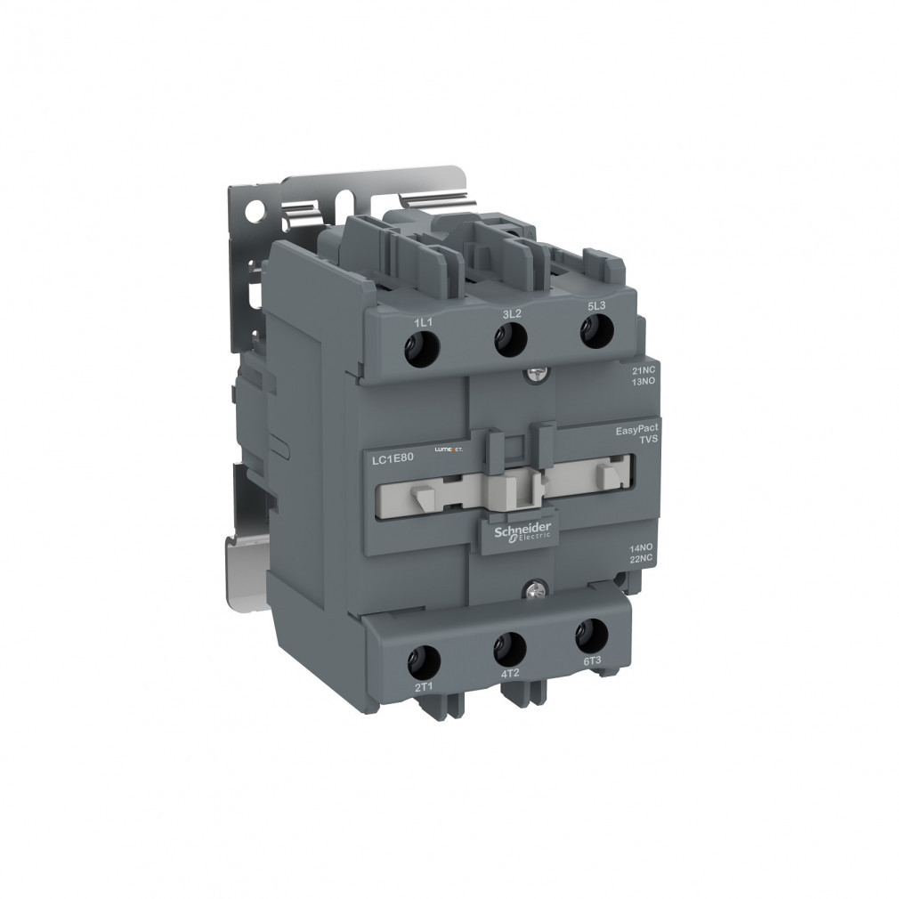 Magneto Schneider LC1-E 80A/37kW 24V AC 1Z+1NY (400V, AC3) cu șuruburi 50Hz EasyPact (LC1E80B5)