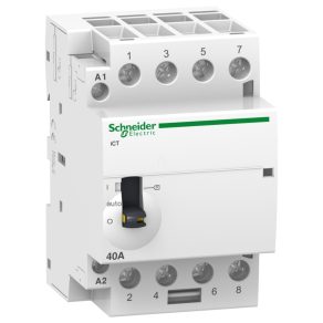   Schneider Electric Acti9 iCT40A - A9C21144 - contactor acționat manual, 50 Hz, 4 NO, 24 V c.a.