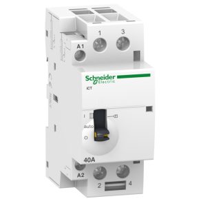   Schneider Electric Acti9 iCT40A - A9C21642 - contactor acționat manual, 60 Hz, 2NO, 220 - 240 V c.a.