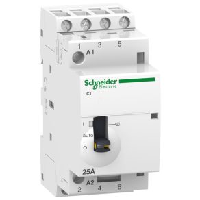   Schneider Electric Acti9 iCT25A - A9C21834 - contactor acționat manual, 50 Hz, 4 NO, 220 - 240 V c.a.