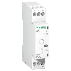   Schneider Electric Acti9 iCT+ - A9C15031 - Contactor acționat manual 20 A, 1P+N, Uc 230 V c.a.