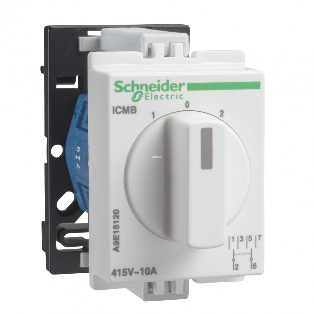 Schneider ACTI9 iCMB Comutator selector pentru șină DIN, 2 canale, 10A, 2P, U 415VAC 415VAC (A9E15120)