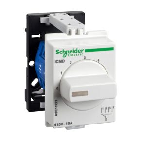   Schneider Electric Acti9 iCMD - A9E15121 - Comutator selector pentru șină DIN, 4 canale, 10 A, 2P, U 415 V c.a.