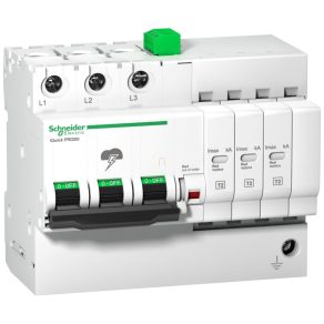   Schneider Electric Acti9 iQuick PRD - A9L16299 - descărcător de supratensiune cu inserție înlocuibilă, semnalizare la distanță, 8 kA, 3P