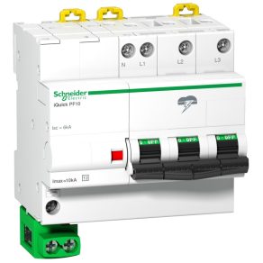   Schneider Electric Acti9 iQuick-PF - A9L16618 10 kA, 3P-N, cu conductor de împământare