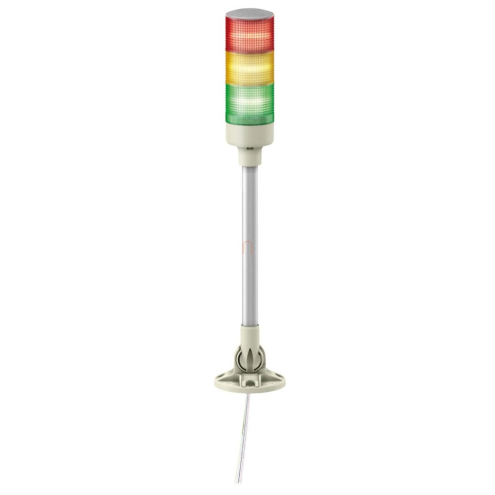 Harmony Easy coloană luminoasă completă, 3 niveluri, roșu-portocaliu-verde, 24 VAC/DC, cu tub de susținere, cu șuruburi, rabatabilă, XVGB3M Schneider