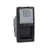Schneider Unica 1xRJ45 Cat6 UTP priză, fără cadru de fixare, 1 modul, grafit