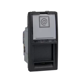   Schneider Unica 1xRJ45 Cat6 UTP priză, fără cadru de fixare, 1 modul, grafit