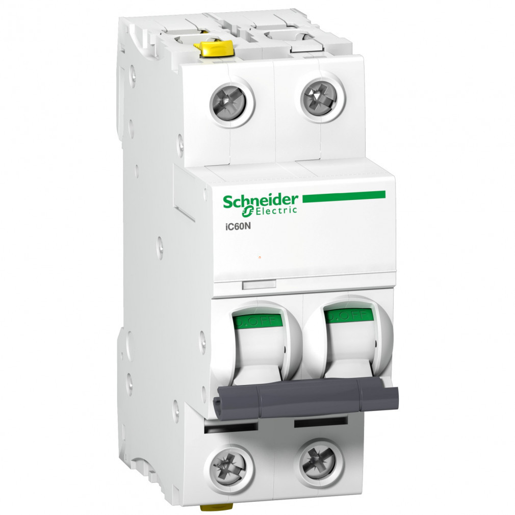 Dispozitiv de întrerupere Schneider 2P C 2A 6kA iC60N ACTI9 (A9F04202)