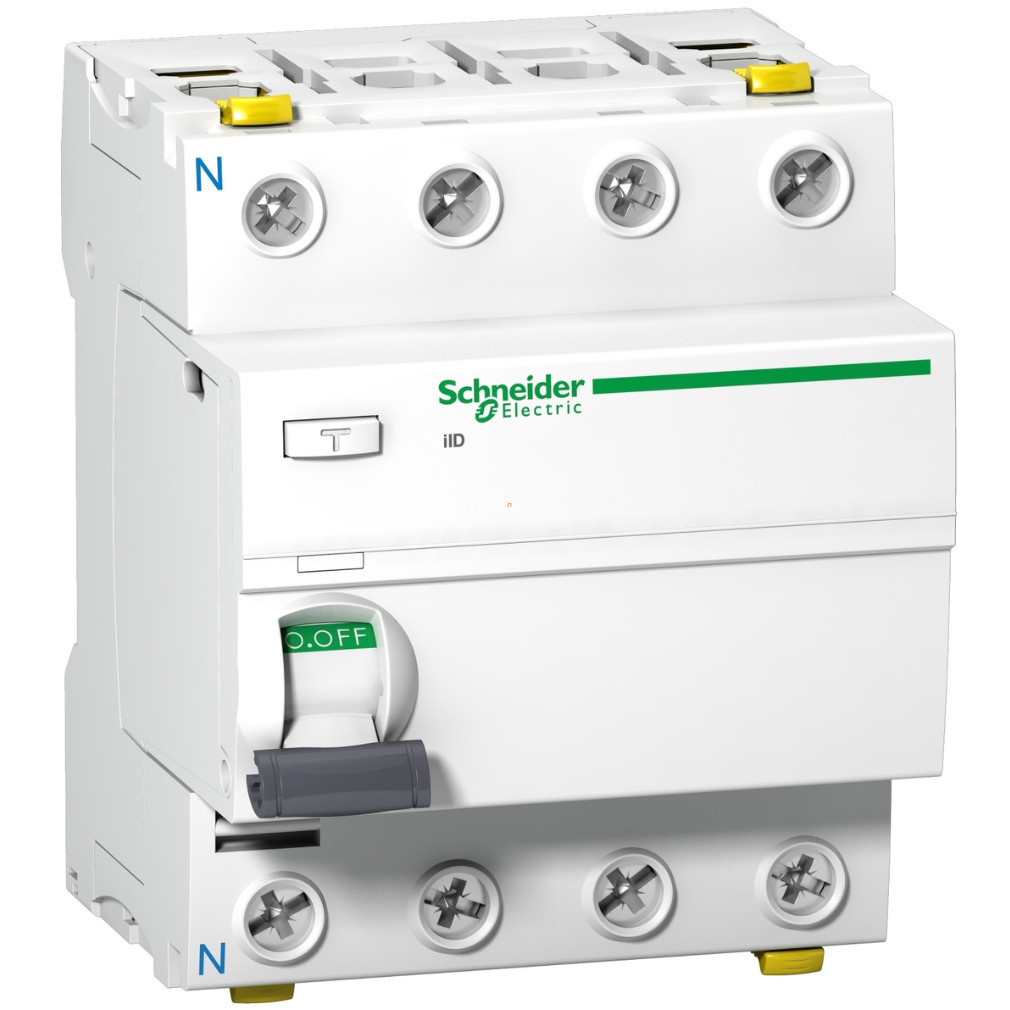 Schneider ACTI9 iID întrerupător de protecție a curentului, clasa A, 4P, 40A, 30mA A9Z21440
