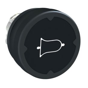   Schneider Electric Harmony XB4 - ZB4BC28001RA - buton metalic pentru medii dure, Ø22, retur, negru, semnal sonor rotativ