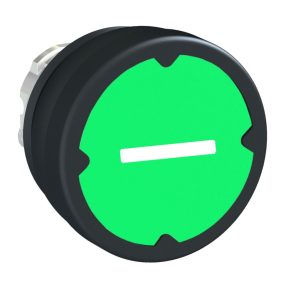   Schneider Electric Harmony XB4 - ZB4BC38023RA - buton metalic pentru medii dure, Ø22, retur, verde, cu simbol rotit