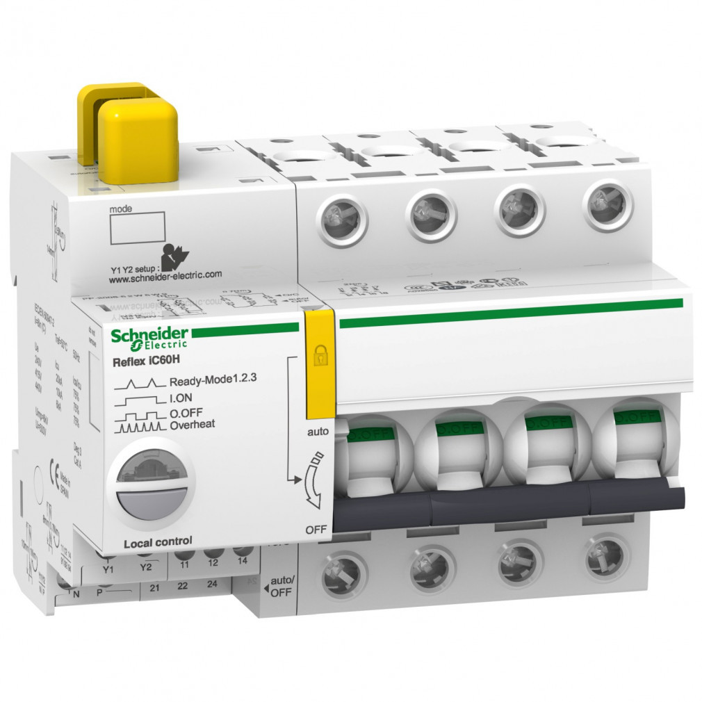 Schneider ACTI9 reflex iC60H comutator integrat, 4P, C, 10A A9C65410