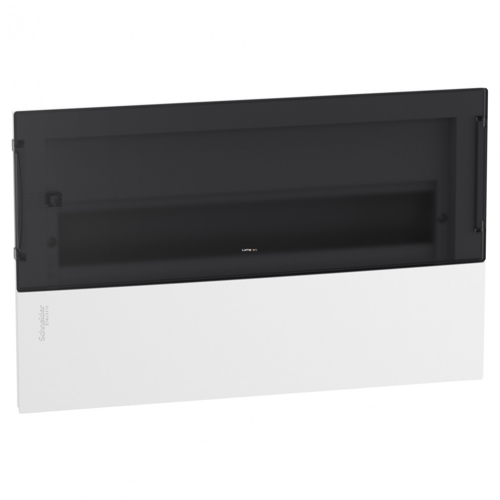 Distribuitor Schneider încastrat cu 1 rând, 18 module, cu ușă transparentă, IP40, șină PE/N RESI9 MP (MIP22118S)