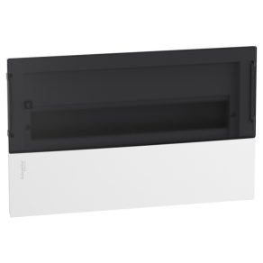   Schneider Electric Resi9 Mini Pragma - MIP22118S - Tablou de distribuție mic, ușă transparentă de culoare fum, încastrat, 1x18 module, șină PEN, complet, alb