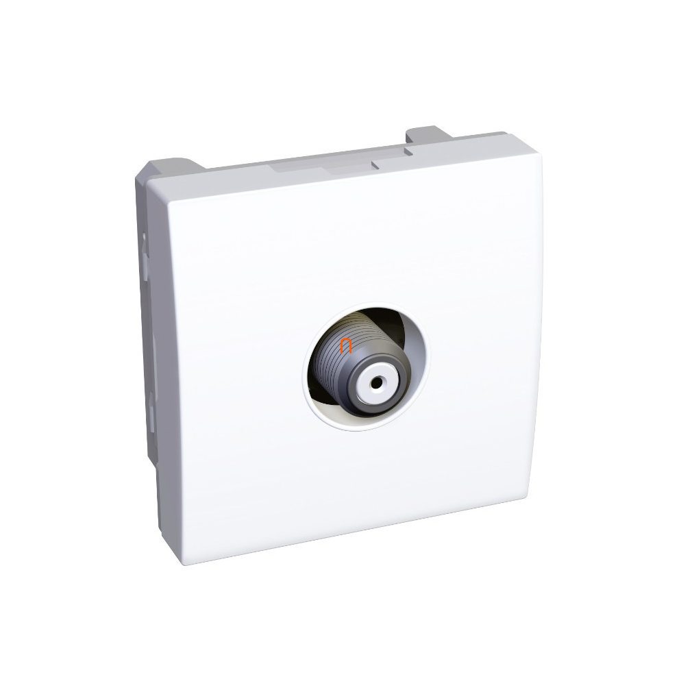 Conector Altira TV cu conector F de 0,5 dB, cu închidere, alb polar ALB44312 Schneider