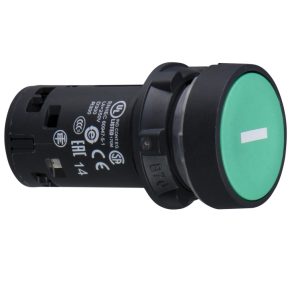   Schneider Electric Harmony XB7 - XB7NA3131 - buton monolitic complet, 1NO, verde, alb „I”