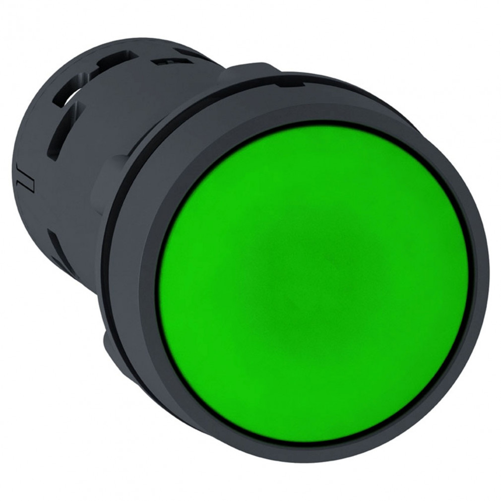 Buton cu revenire prin arc Schneider verde NO+NC XB7NA35