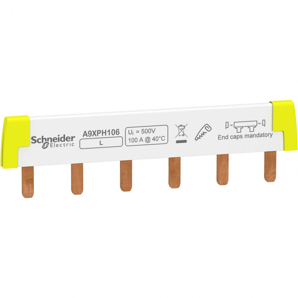 Schneider ACTI9 bară colectoare secționabilă 100A, 1P, 6M A9XPH106