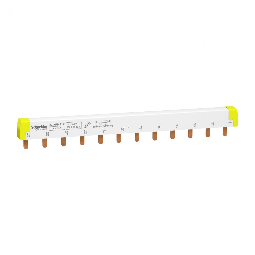 Schneider ACTI9 bară colectoare secționabilă 100A, 3P, 12M (A9XPH312)