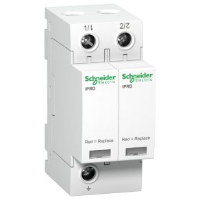   Schneider Electric Acti9 iPRD - A9L65201 - descărcător de supratensiune cu inserție înlocuibilă, semnalizare la distanță, 65 kA, 2P, 350 V