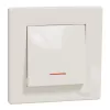 Schneider Electric Asfora - EPH1400123 - Întrerupător unipolar, cu indicator luminos, cu acționare prin arc, bej