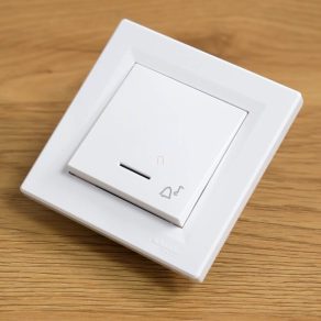   Buton Schneider Asfora unipolar cu indicator luminos, CSJ, conexiune cu arc, cadru alb, EPH1700121