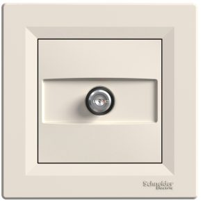   Priză terminală SAT încastrată Schneider Electric Asfora cu ramă și capac, 1dB, bej
