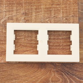   Schneider Electric Asfora - EPH5800223 - Cadru dublu, orizontal, bej