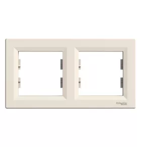   Schneider Electric Asfora - EPH5800223 - Cadru dublu, orizontal, bej