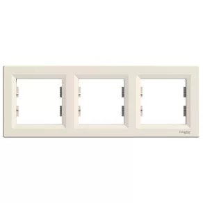   Schneider Electric Asfora - EPH5800323 - Cadru triplu, orizontal, bej